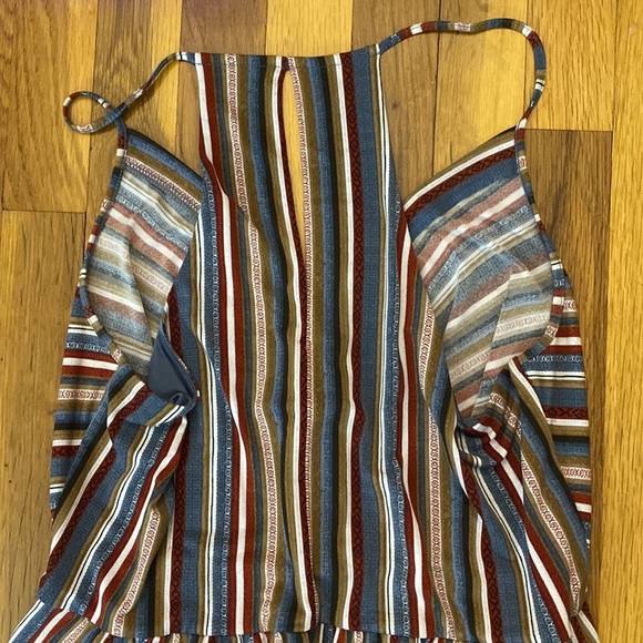 BCBGeneration Women’s Red and Blue Striped Dress With Slits Size L - Picture 9 of 9